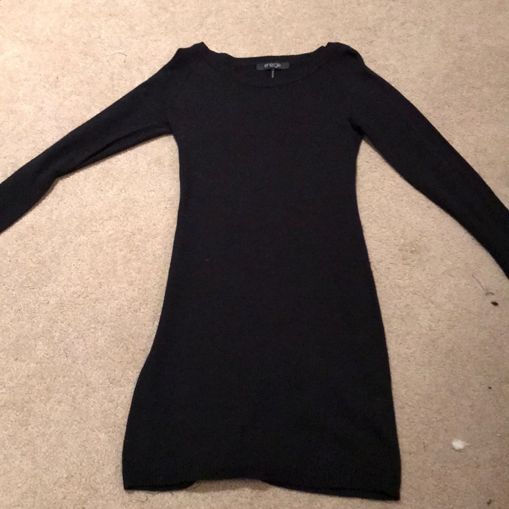 Black sweater dress